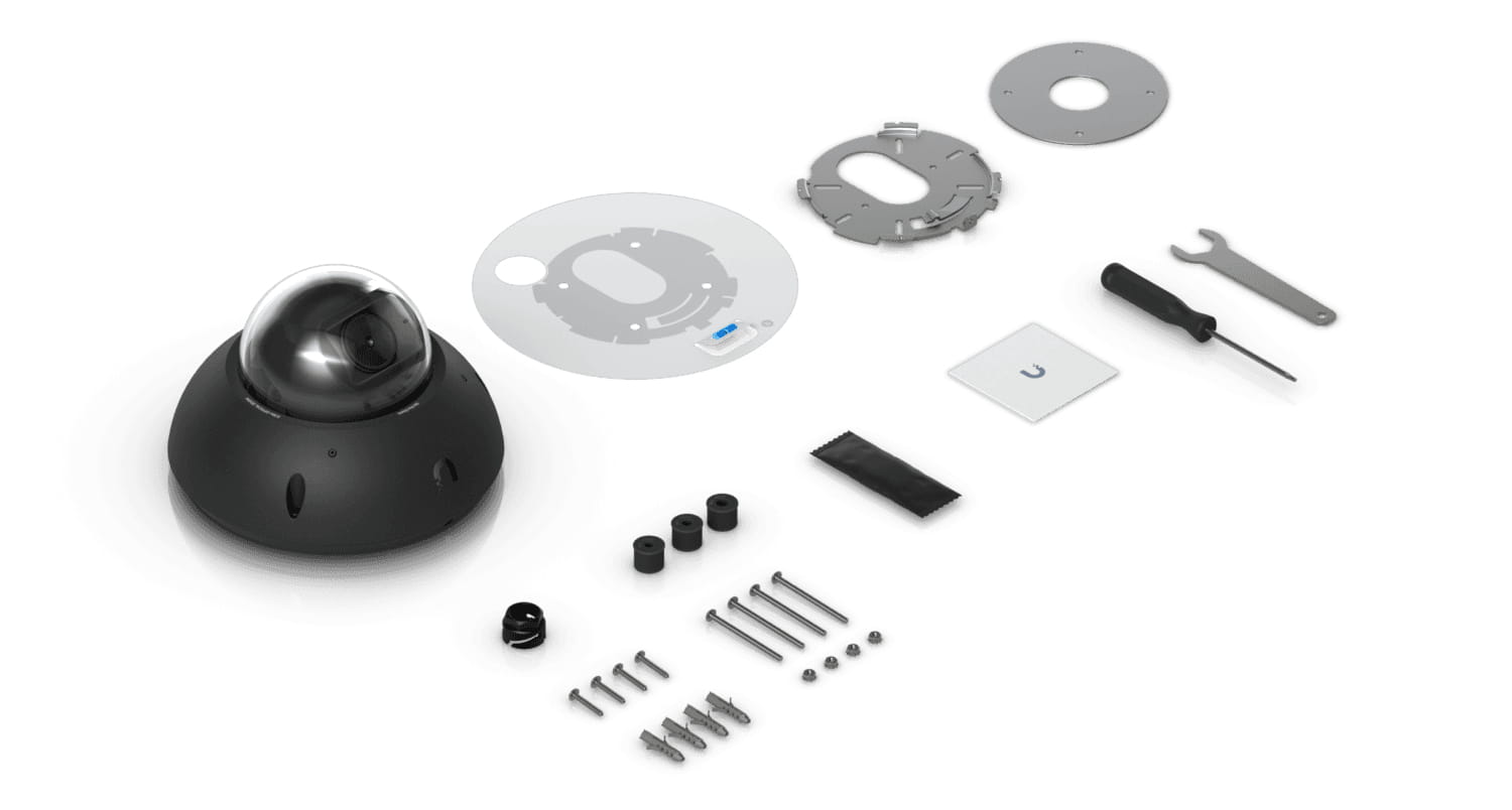 Ubiquiti G6 Pro Dome, IP-Sicherheitskamera, Innen & Außen, Kabelgebunden, ARM Cortex-A53, Decke/Wand, Schwarz