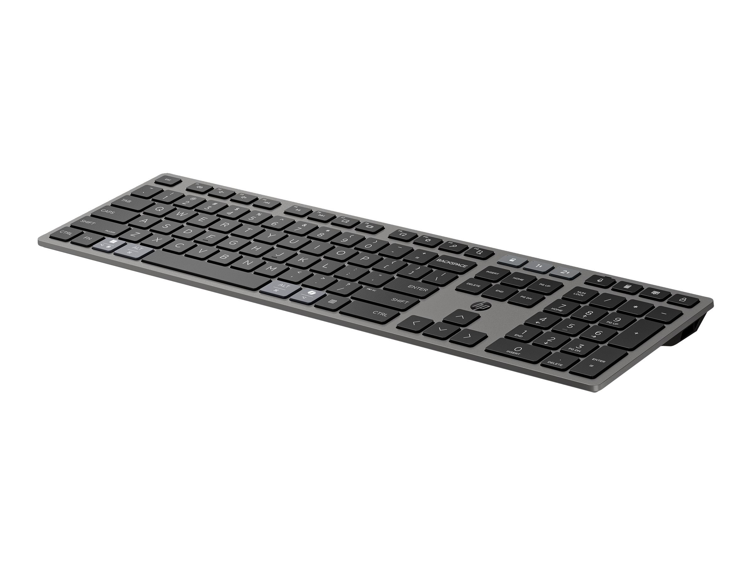 HP 720 - Tastatur - Mehrgeräte, wiederaufladbar, betrieben mit Superkondensator, 22 programmierbare Tasten