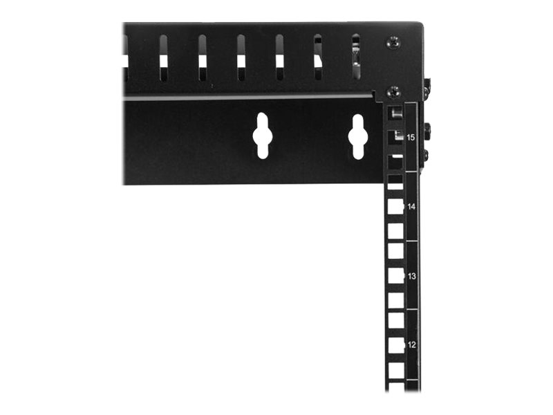 StarTech.com 2-Pfosten 15HE Heavy-Duty Wandmontage Netzwerk-Rack, 19" Open Frame Server Rack mit Einstellbarer Tiefe, Wandmontage Daten-Rack für IT/AV/Patch Panele/Computer - Käfigmuttern und Schrauben inkl., Wandmontiertes Regal, 15U, 90 kg, 15,2 kg,