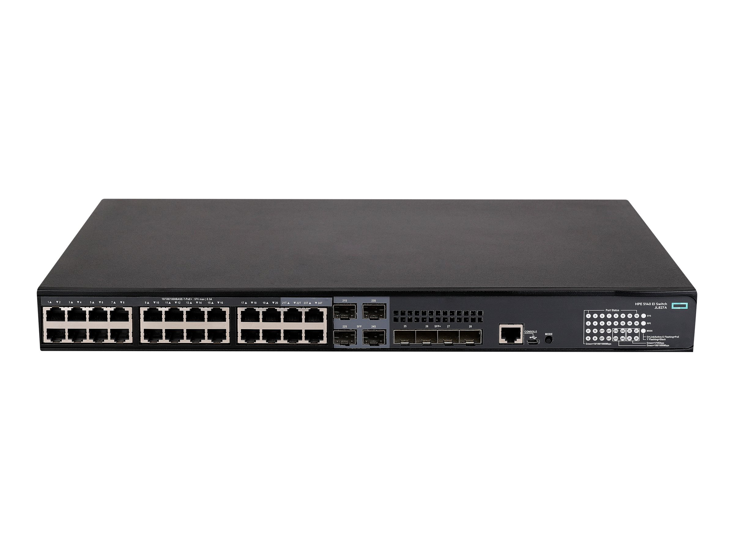 HPE FlexNetwork 5140 24G PoE+ 4SFP+ EI - Switch - L3 - Smart - 24 x 10/100/1000 (PoE+) - managed