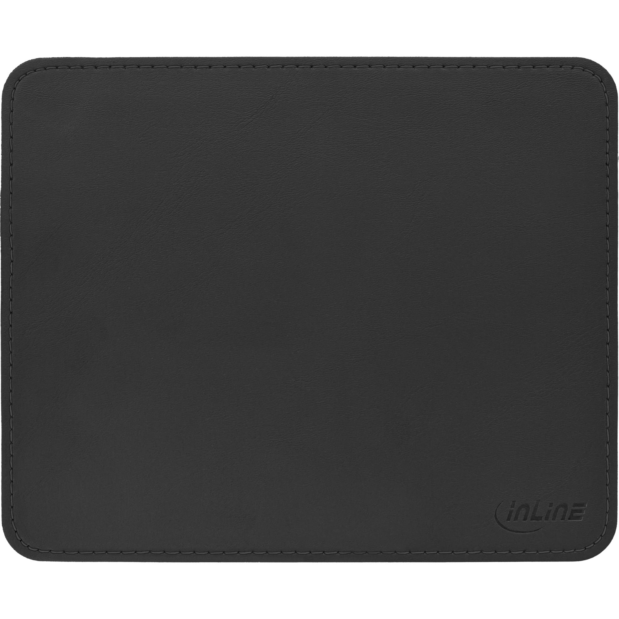 InLine Maus-Pad Premium Kunstleder - 250x220x3mm - schwarz