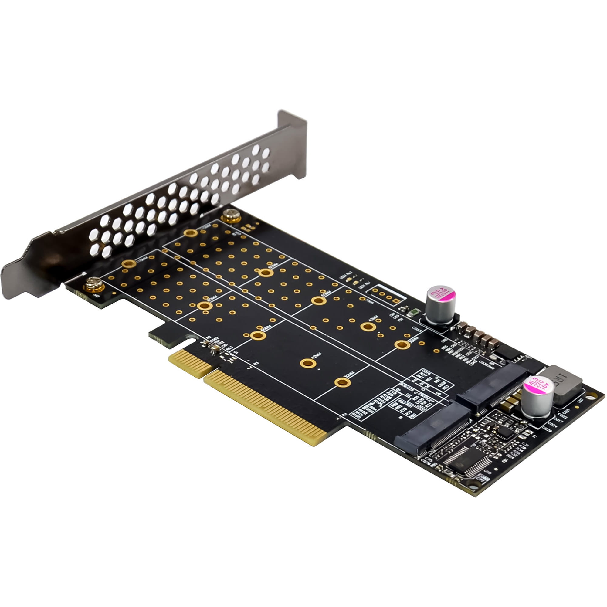 InLine PCIe Karte zu 2x intern NVMe M.2 Key M – Bifurcation - PCIe x8