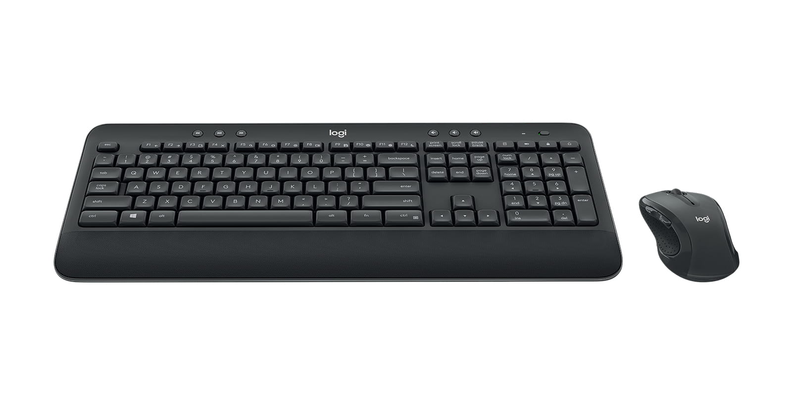 Logitech MK545 ADVANCED Wireless Keyboard and Mouse Combo, Volle Größe (100%), Kabellos, RF Wireless, Schwarz, Maus enthalten