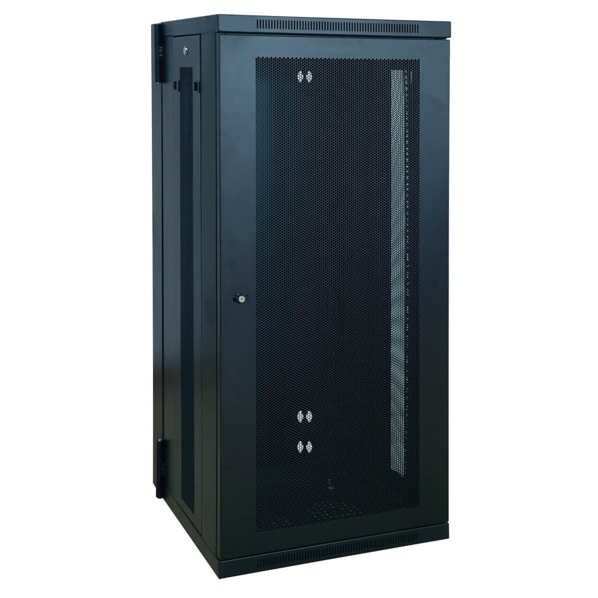 Tripp Eaton Tripp Lite Series 26U Wall Mount Rack Enclosure Server Cabinet Hinged w/ Door & Sides - Schrank Netzwerkschrank - geeignet für Wandmontage - Schwarz - 26U - 48.3 cm (19")