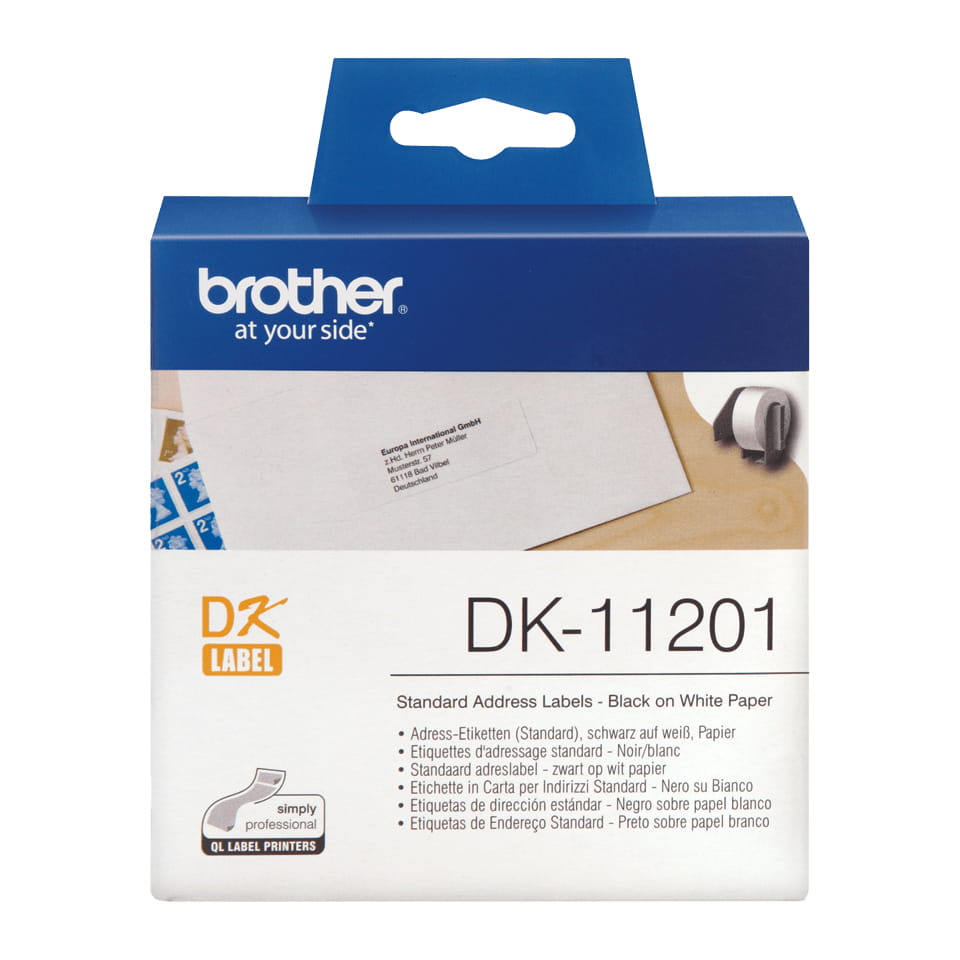 Brother DK-11201 - Schwarz auf Weiß - 29 x 90 mm 400 Etikett(en) (1 Rolle(n)