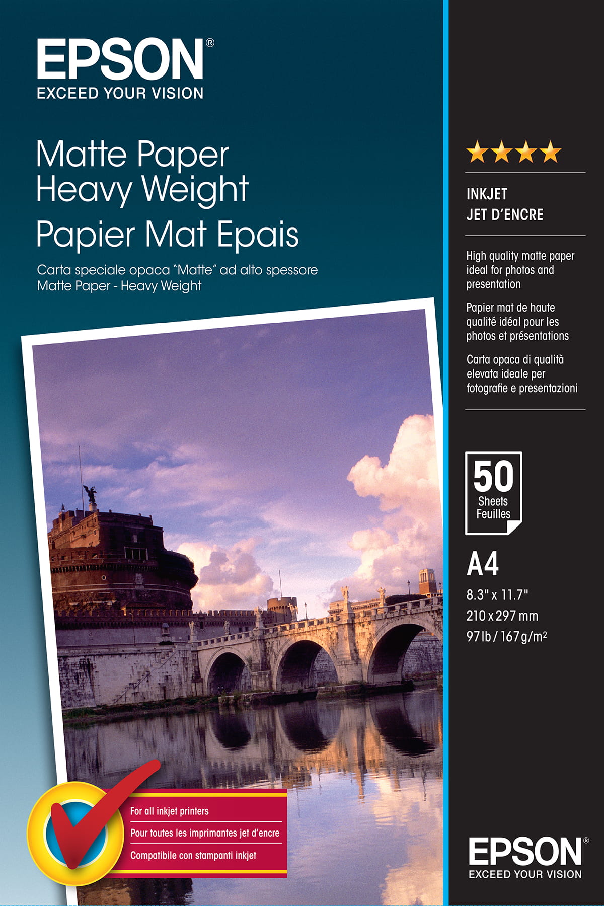 Epson Matt - weiß - A4 (210 x 297 mm) - 167 g/m²