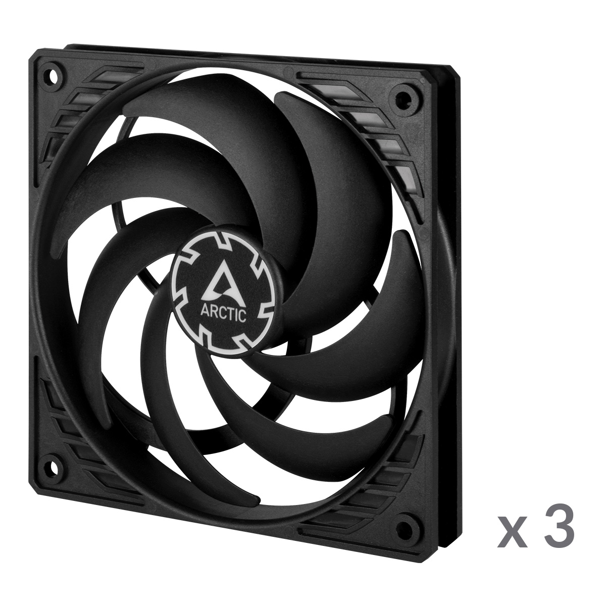 Arctic P12 Slim PWM PST 120 mm PWM Lüfter optimiert für statischen Druck mit integriertem Y-Kabel, Ventilator, 12 cm, 2100 RPM, 0,3 Sone, 41,1 cfm, 71,53 m³/h
