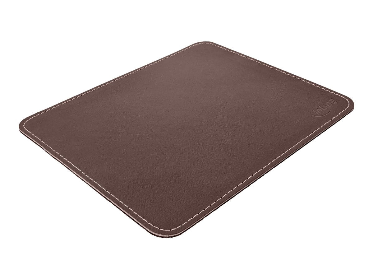 InLine Maus-Pad Premium Kunstleder - 255x220x3mm - braun