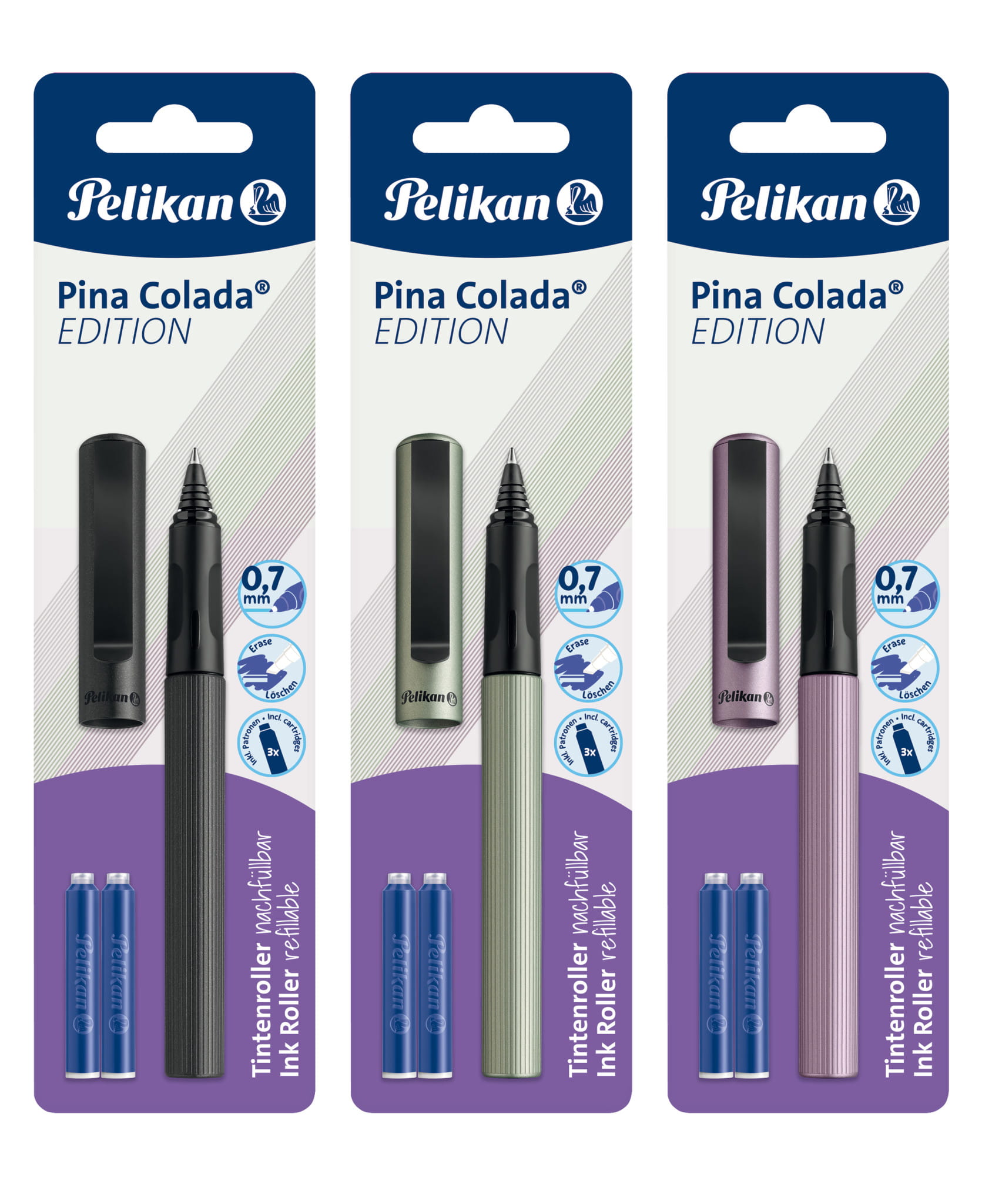 Pelikan Pina Colada Edition, Stick Pen, Gemischte Farben, Blau, 0,7 mm, Fein, Beidhändig Pelikan Pina Colada Edition, Stick Pen, Gemischte Farben, Blau, 0,7 mm, Fein, Beidhändig