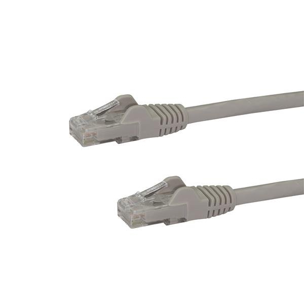 StarTech.com 5m CAT6 Ethernet Cable, 10 Gigabit Snagless RJ45 650MHz 100W PoE Patch Cord, CAT 6 10GbE UTP Network Cable w/Strain Relief, Grey, Wiring is UL Certified/TIA - Category 6 - 24AWG (N6PATC5MGR)