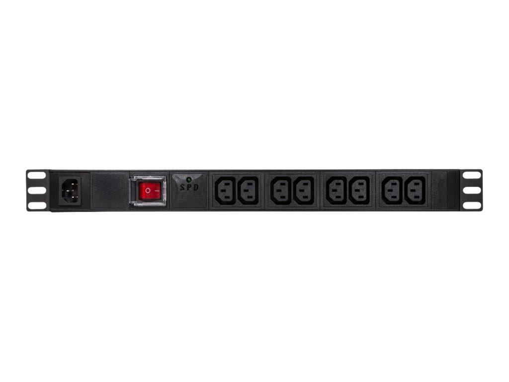 LogiLink Stromverteilungseinheit (Rack - einbaufähig) - Wechselstrom 250 V - 2500 Watt - Eingabe, Eingang IEC 60320 C14 - Ausgangsanschlüsse: 8 (8x IEC 60320 C13)