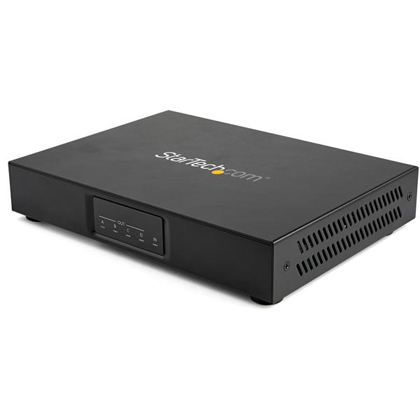 StarTech.com Videowand Controller (2x2, 4K 60Hz, HDMI 2.0, EDID, 1 In 4 Out Video Wall Verteiler, RS-232 Steuerung)