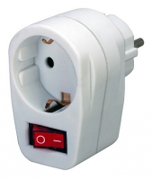 Brennenstuhl Adapterstecker 1 Steckd.+ Schalter weiß - Zubehör Stromversorgung - 12 m