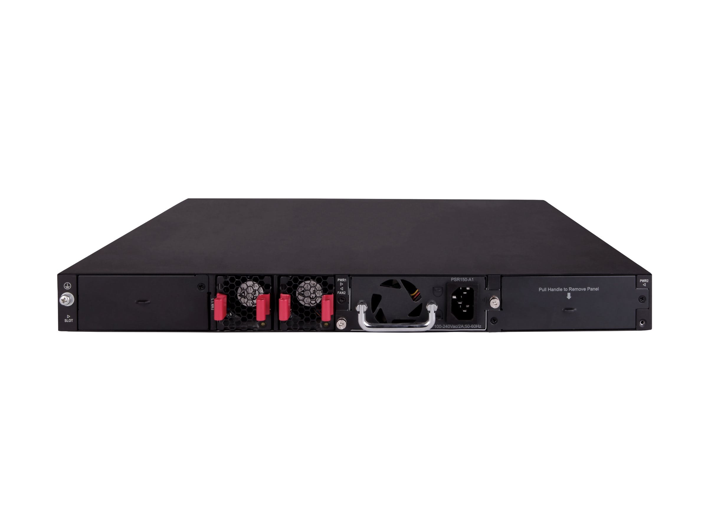HPE Networking Comware 5520HI 48p 10/100/1000BASE-T 4p SFP+ 1G/10G 1-slot TAA Switch - Switch - 1 Steckplatz für Erweiterungsmodul - L3 - managed - 48 x 10/100/1000Base-T + 4 x 1 Gigabit / 10 Gigabit SFP+ (Uplink / Stacking)