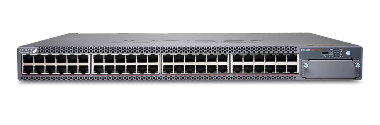 Juniper EX Series EX4400-48XP - Switch - L3 - managed - 48 x 10/100/1000 + 4 x 100 Gigabit (Uplink / Stacking)