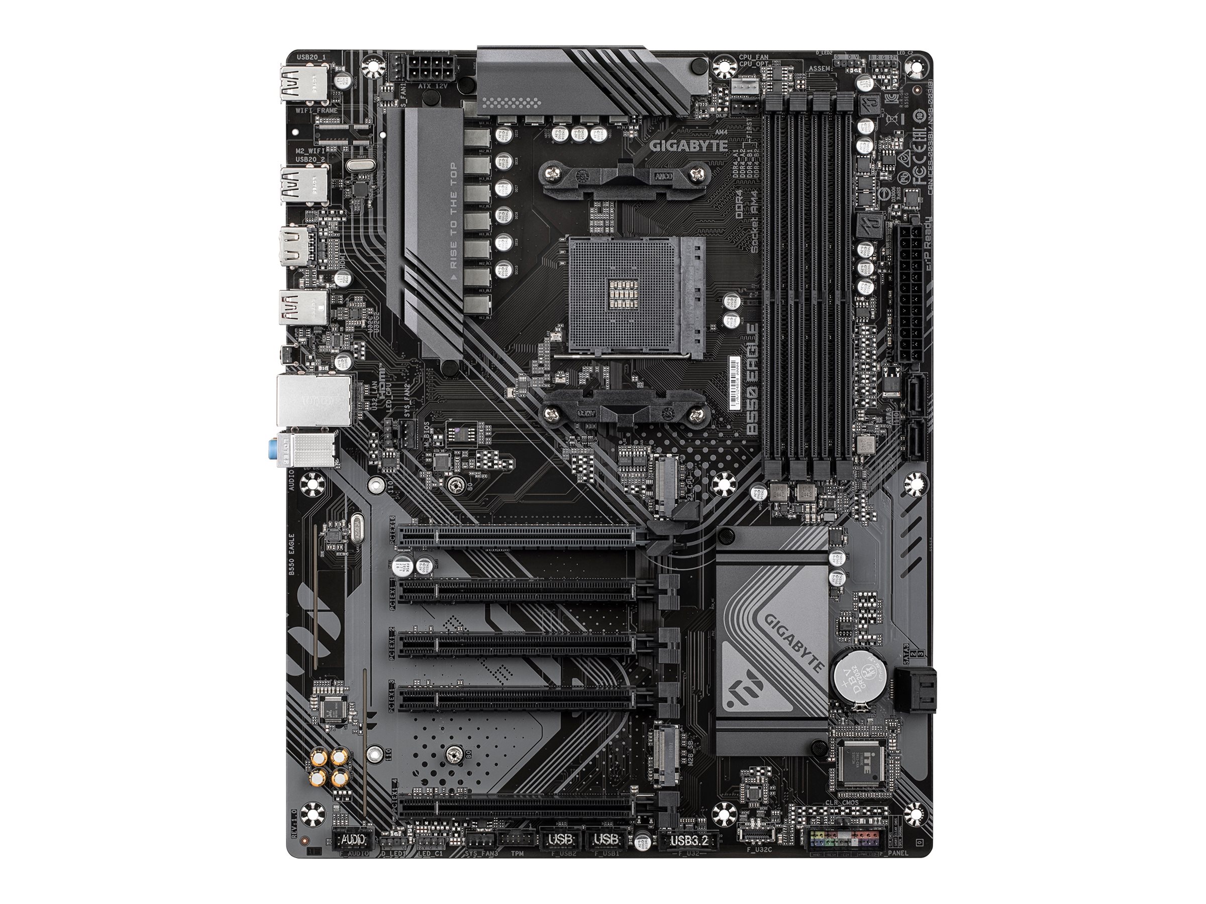 Gigabyte B550 EAGLE - Motherboard - ATX - Socket AM4 - AMD B550 Chipsatz - USB-C 3.2 Gen 1, USB 3.2 Gen 2, USB 3.2 Gen 1 - Gigabit LAN - Onboard-Grafik (CPU erforderlich)