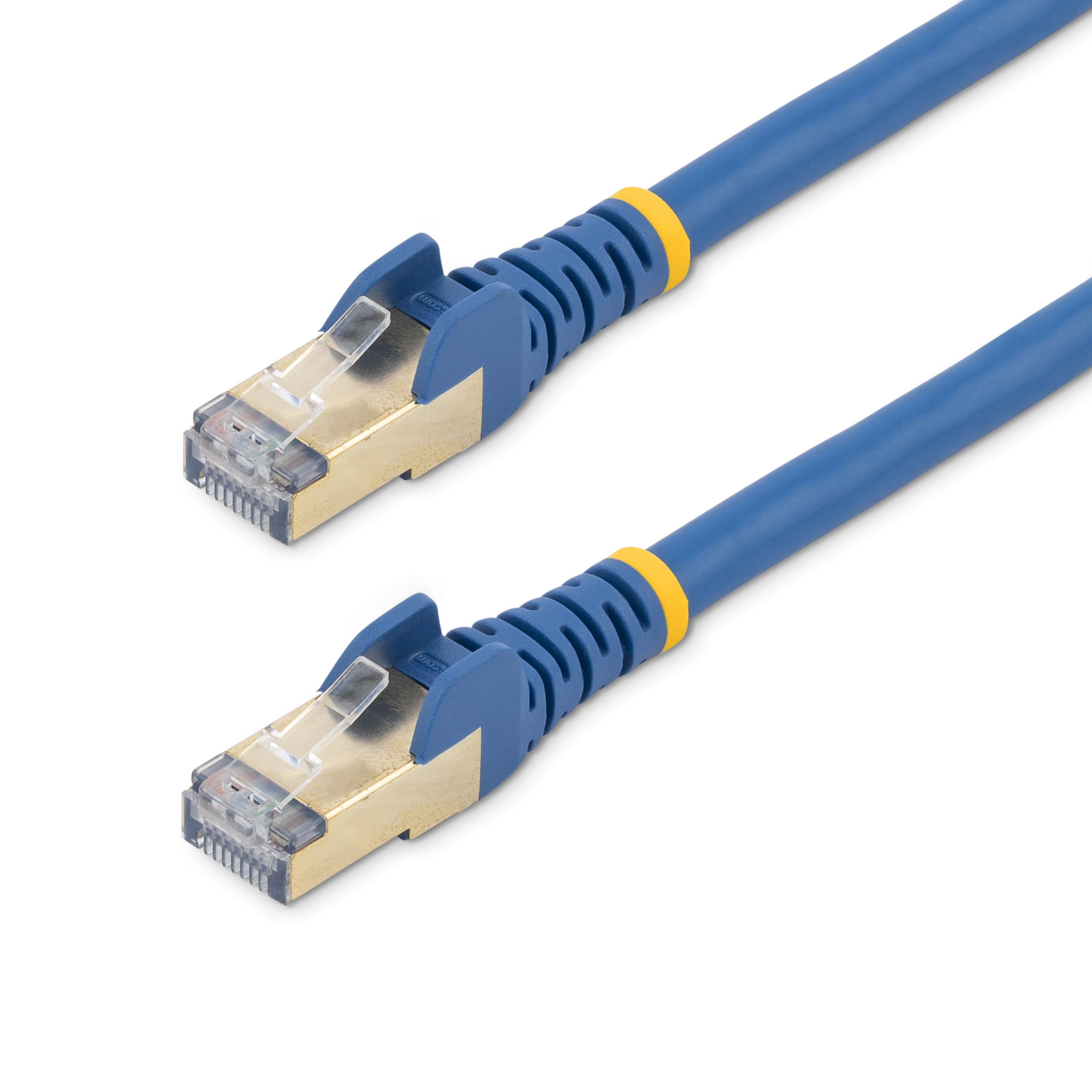 StarTech.com 7.5m CAT6A Ethernet Cable, 10 Gigabit Shielded Snagless RJ45 100W PoE Patch Cord, CAT 6A 10GbE STP Network Cable w/Strain Relief, Blue, UL Certified Wiring/TIA - Category 6A - 26AWG (6ASPAT750CMBL)