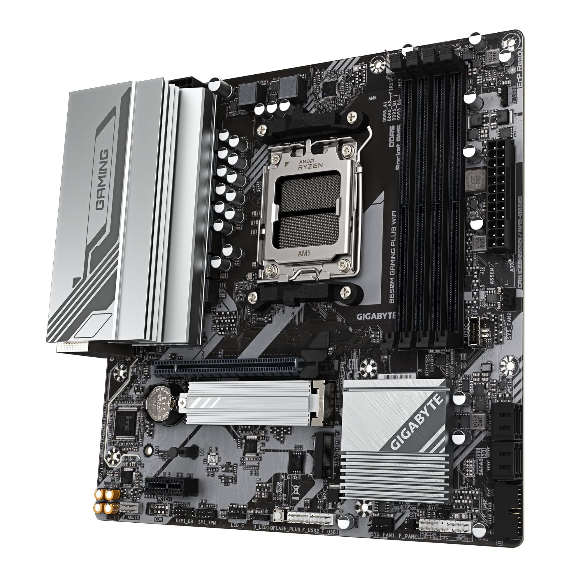 Gigabyte B650M GAMING PLUS WIFI - 1.X - Motherboard - micro ATX - Socket AM5 - AMD B650 Chipsatz - USB 3.2 Gen 1, USB-C 3.2 Gen 1 - 2.5 Gigabit LAN, Bluetooth, Wi-Fi 6E - Onboard-Grafik (CPU erforderlich)