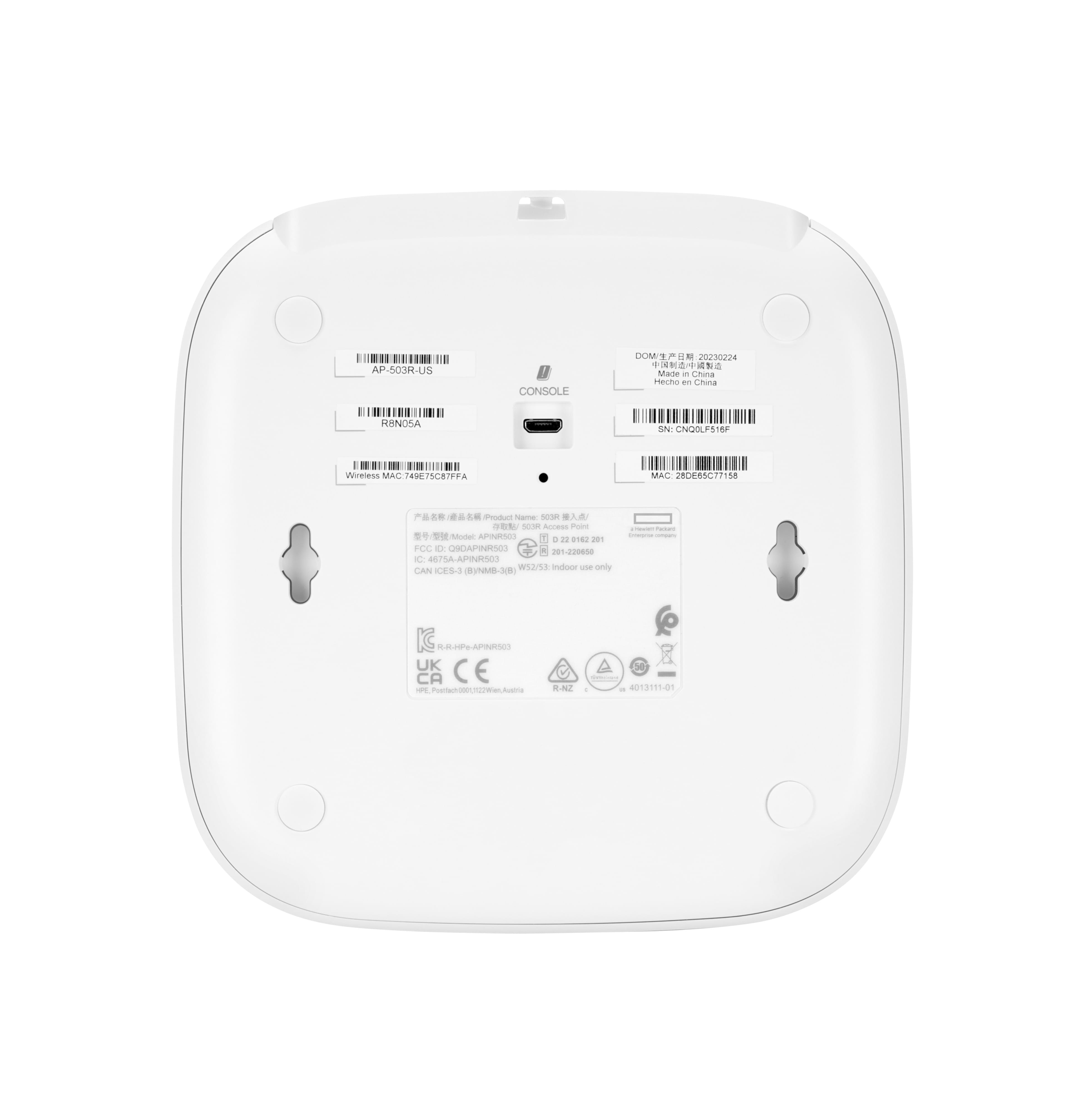 HPE Aruba Networking AP-503R (ID) Remote - Accesspoint