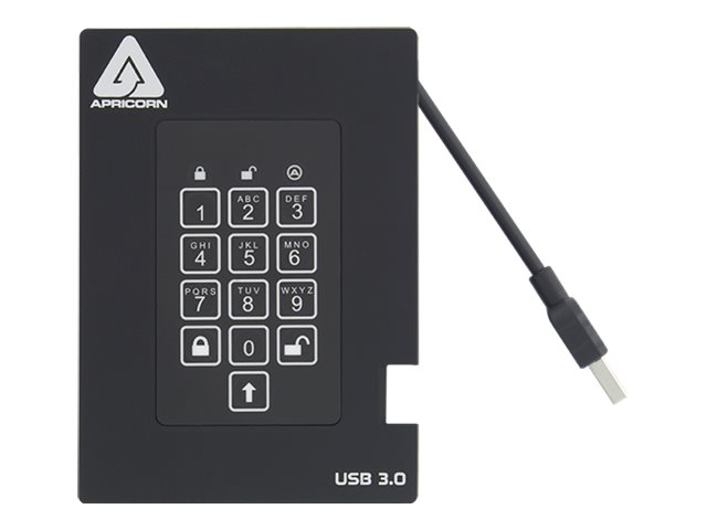 Apricorn Aegis Padlock Fortress A25-3PL256-S1000F - SSD - verschlüsselt - 1 TB - extern (tragbar)