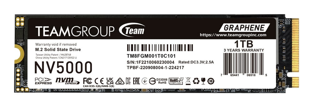 Team Group NV5000 - SSD - 1 TB - intern - M.2 2280 - PCIe 4.0 x4 (NVMe)