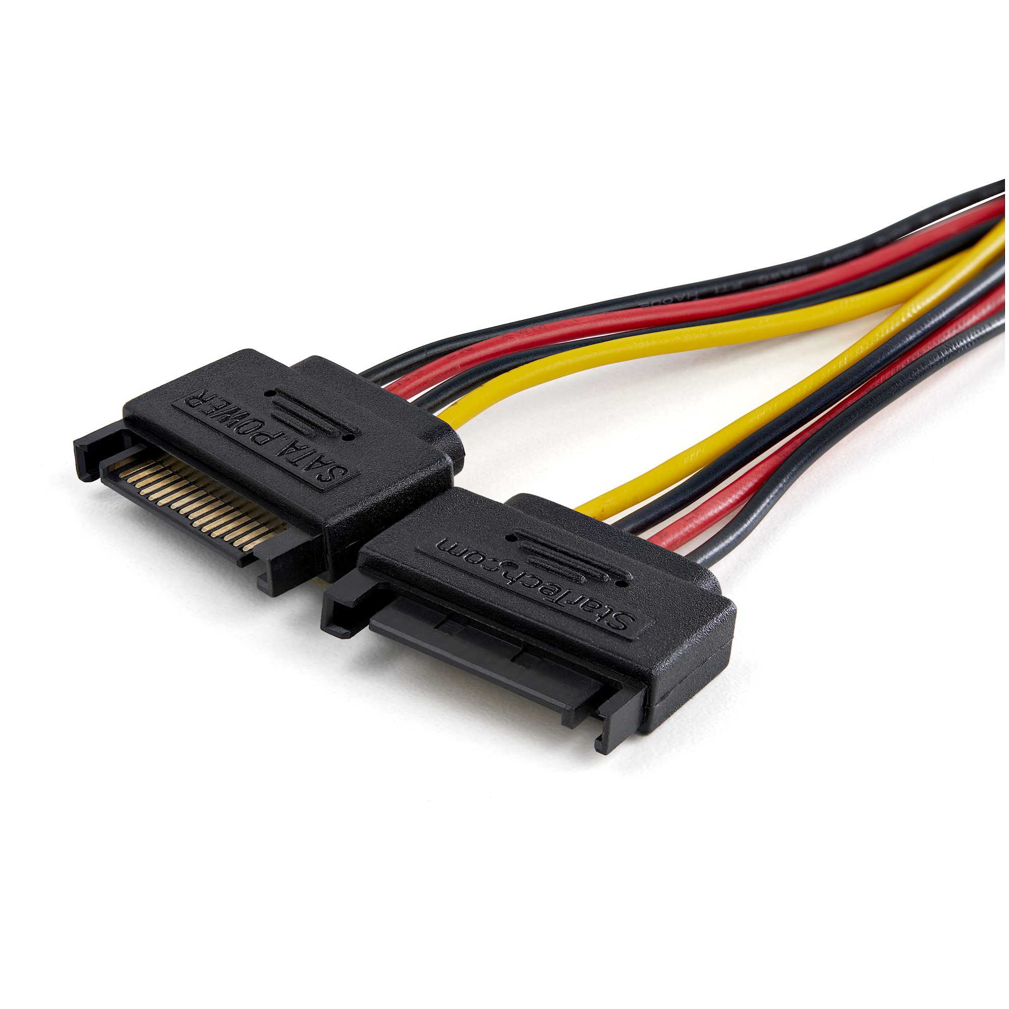 StarTech.com StarTech SATA auf 4-pin Molex Y-Kabel (15cm, dual SATA Stromkabel, 4-pol Splitter, PVC) - Netzteil - SATA-Stromstecker (M)