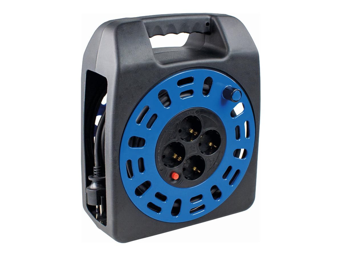 Bachmann Steckdosenleiste - besonders bruchsichere Ausführung, 1000 W komplett gewickelt - Wechselstrom 250 V - 3500 Watt - Eingabe, Eingang power CEE 7/7 - Ausgangsanschlüsse: 4 (power CEE 7/3)