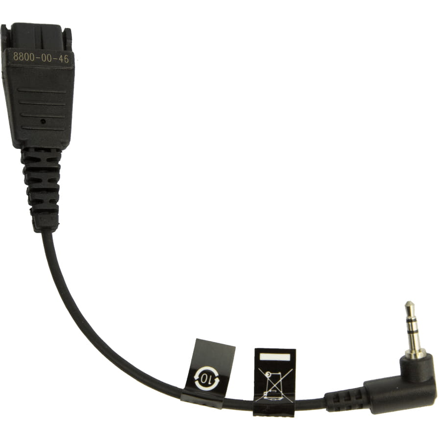 Jabra Anschlusskabel QD auf 2,5 mm Klinke (gewinkelt)