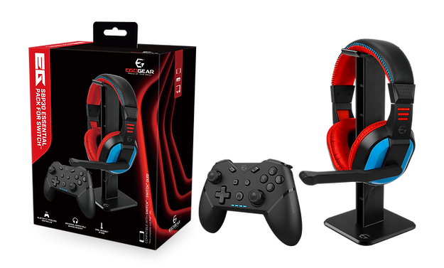 EgoGear SBP30-NS-BK, Gamepad + Headset, Nintendo Switch OLED, PC, Playstation 3, Digital, Rot/Grün/Blau, Ohraufliegend, 4 cm