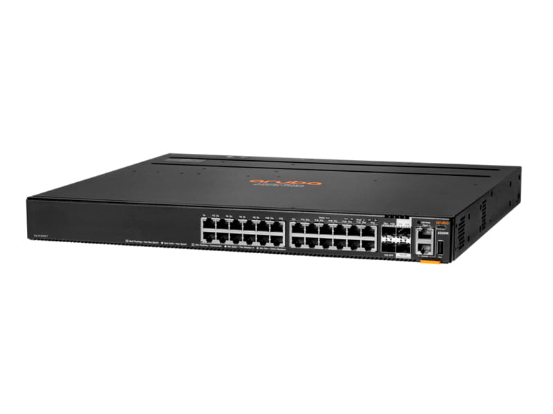 HPE Aruba Networking 6200M 24G 4SFP+ Switch - Switch - max. Stapelentfernung 10 km - L3 - managed - 24 x 10/100/1000 + 4 x 1 Gigabit / 10 Gigabit SFP+ (Uplink / Stacking)