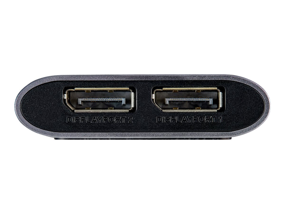 StarTech.com Thunderbolt 3 auf Dual DisplayPort Adapter DP 1.4 - Dual 4K 60Hz oder Single 8K/5K TB3 zu DP Adapter - Mac/Windows - USB / DisplayPort-Adapter - USB-C (M)