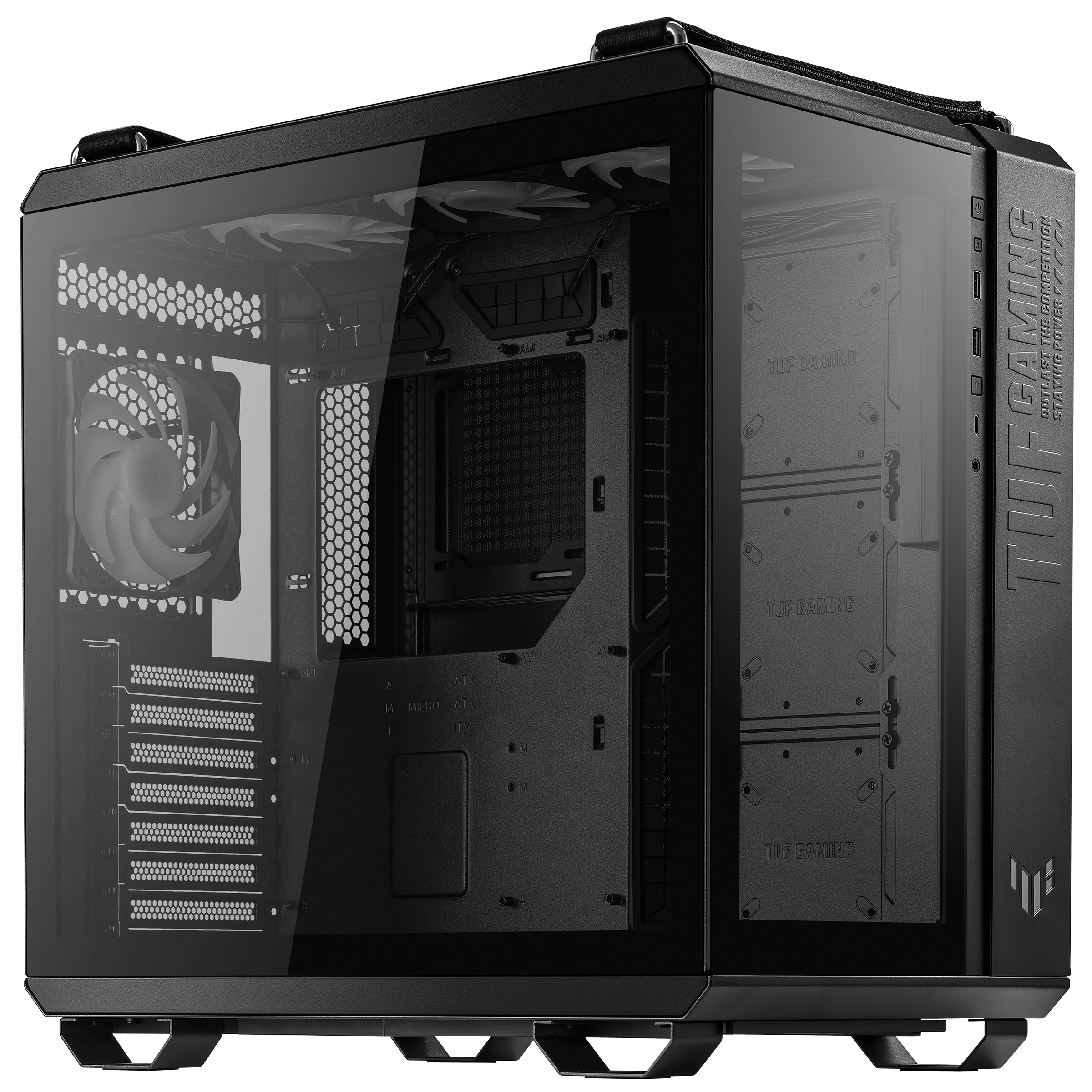 ASUS TUF Gaming GT502 Plus - Mid tower - ATX - Seitenteil mit Fenster (gehärtetes Glas)