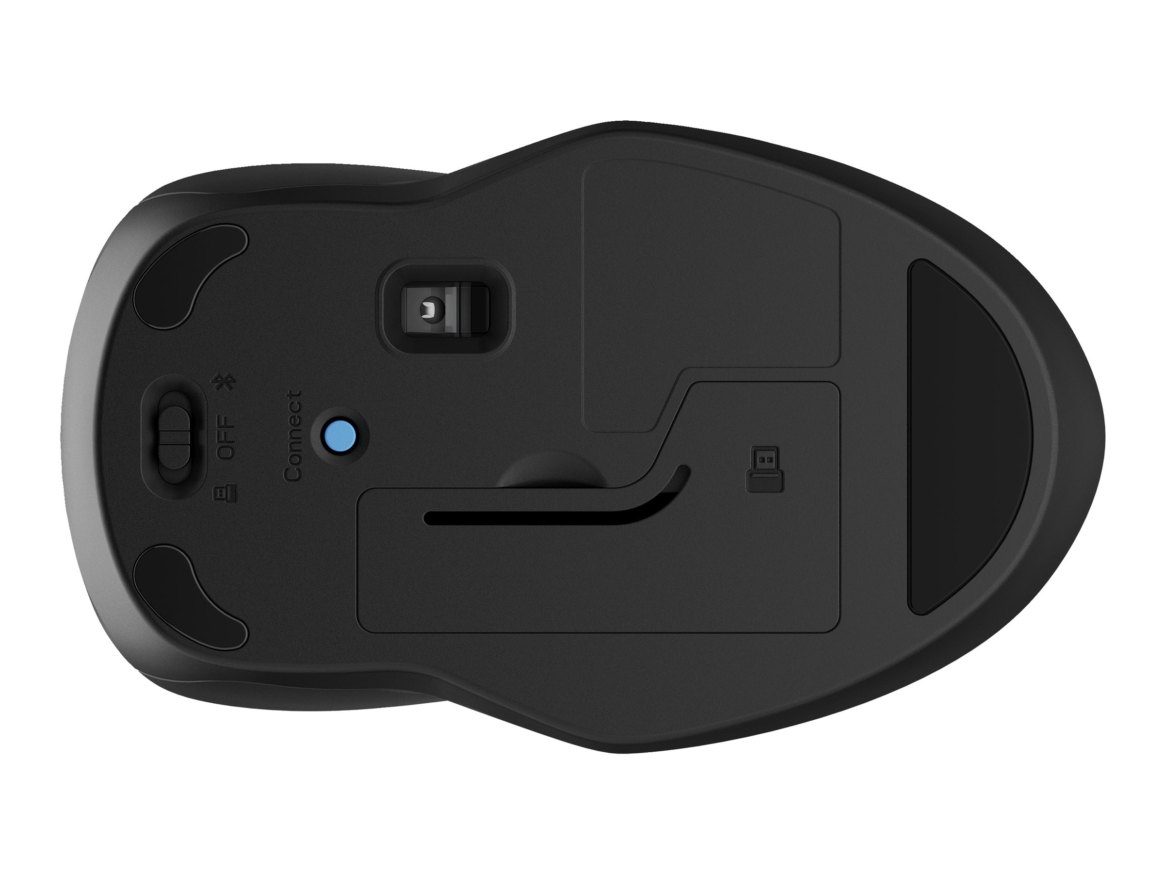 HP 255 - Maus - 3 Tasten - kabellos - 2.4 GHz, Bluetooth - kabelloser Empfänger (USB)