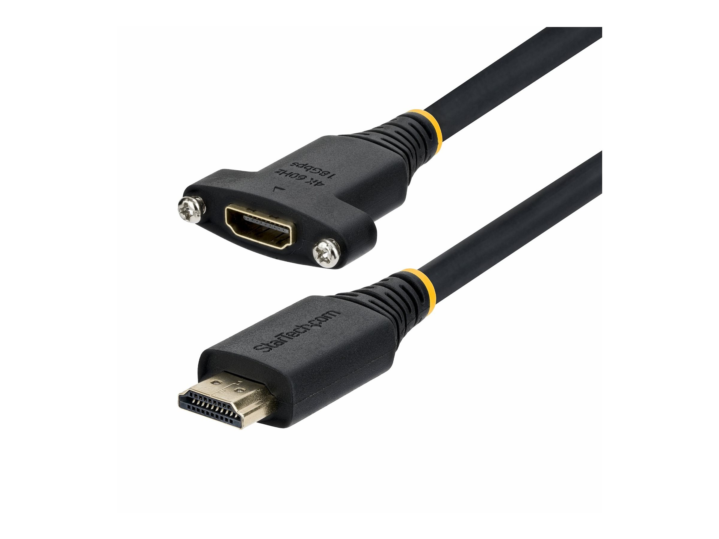 StarTech.com Startech - High Speed - HDMI-Verlängerungskabel mit Ethernet - HDMI männlich zu HDMI weiblich - 2 m - Schwarz - Panelmontage, 1440p (UWQHD)