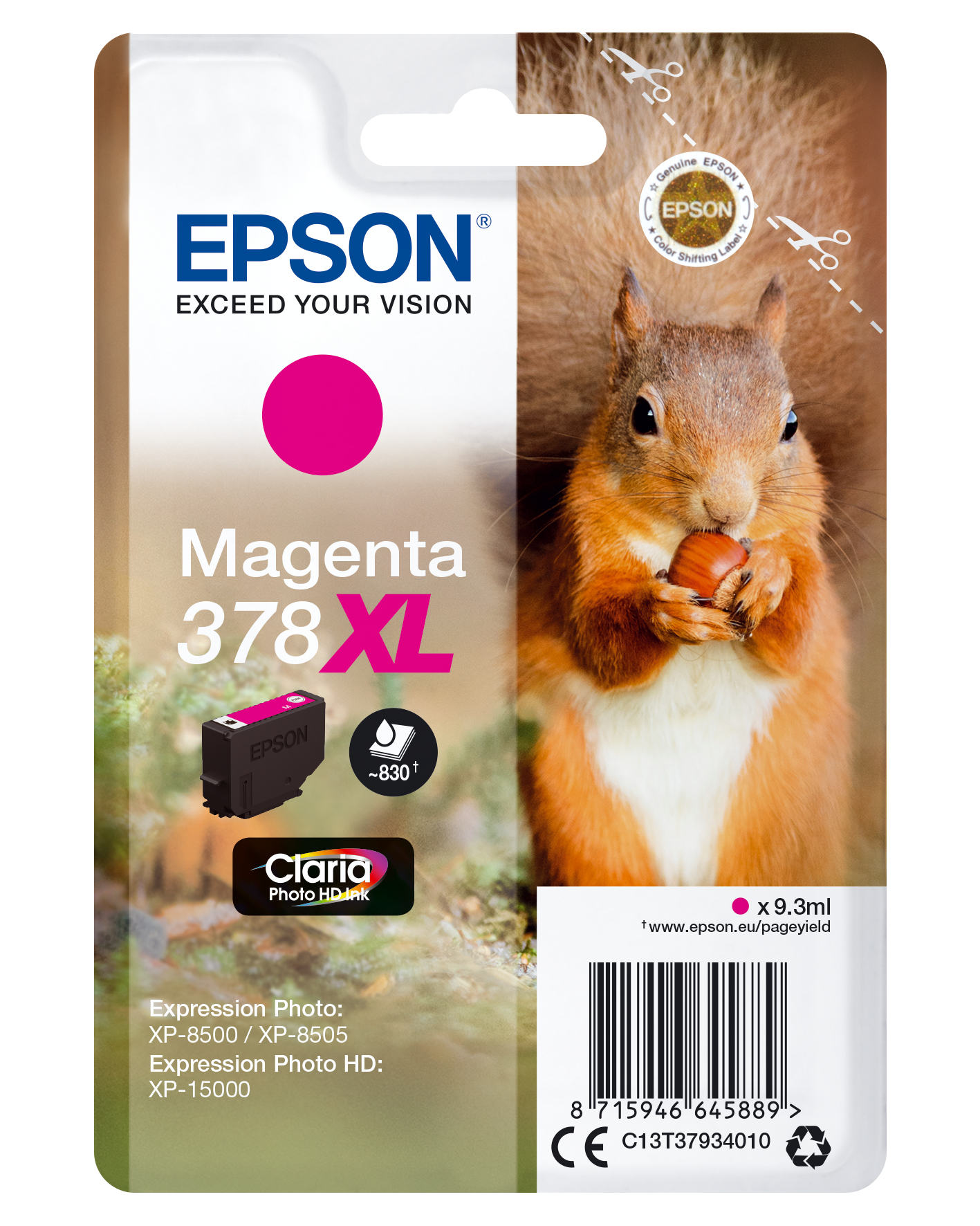 Epson 378XL - 9.3 ml - XL - Magenta - Original