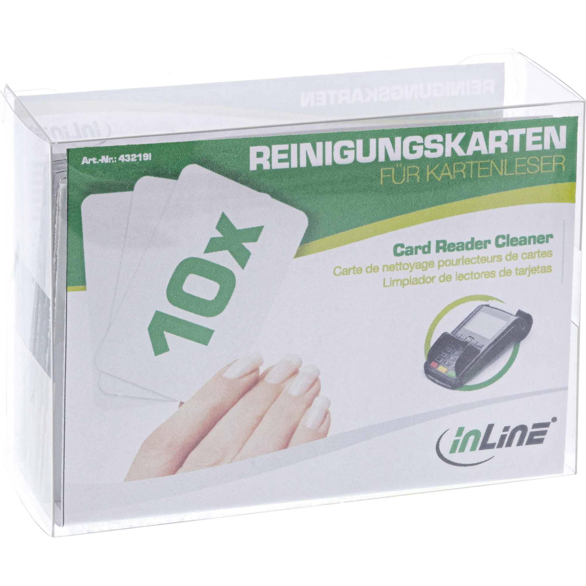 InLine Reinigungskarten für Kartenleser - 10er Pack