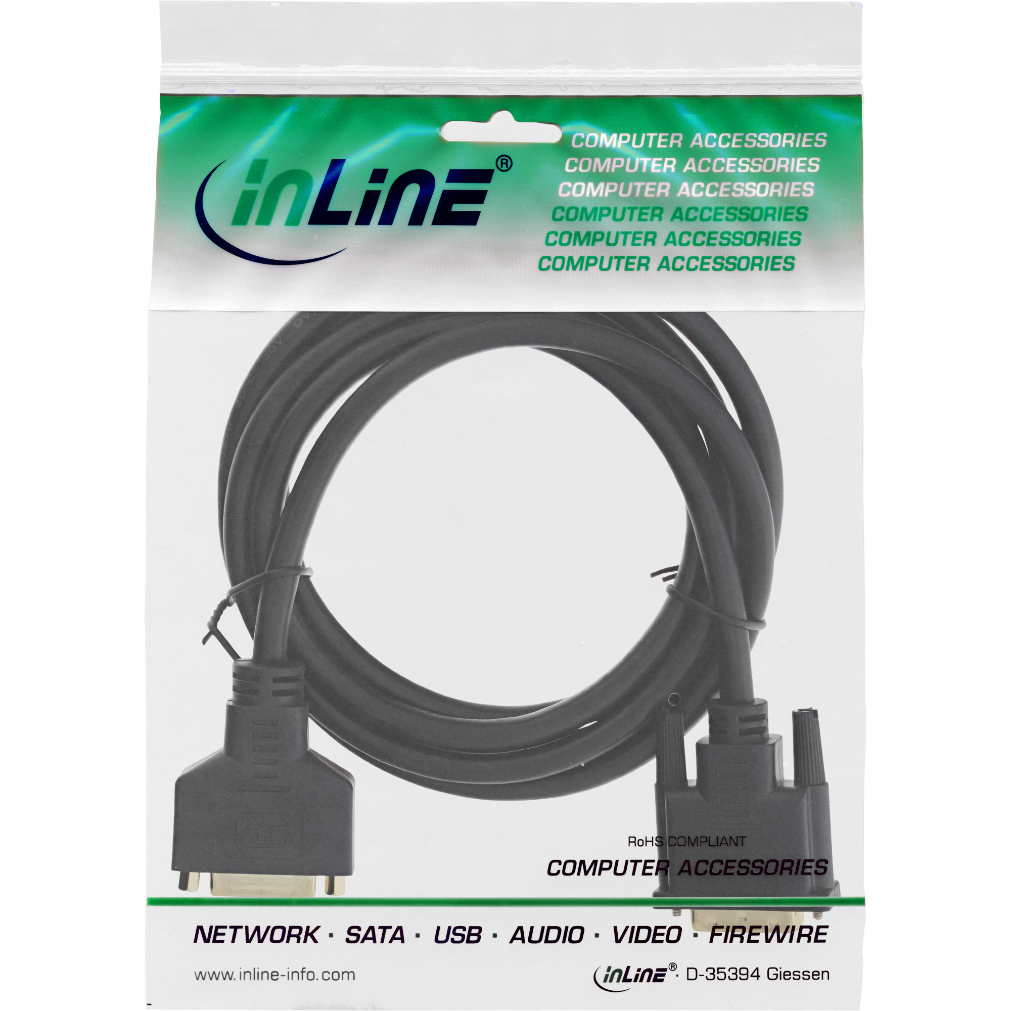 InLine DVI-D Verlängerung Premium - digital 24+1 Stecker / Buchse - Dual Link - 3m