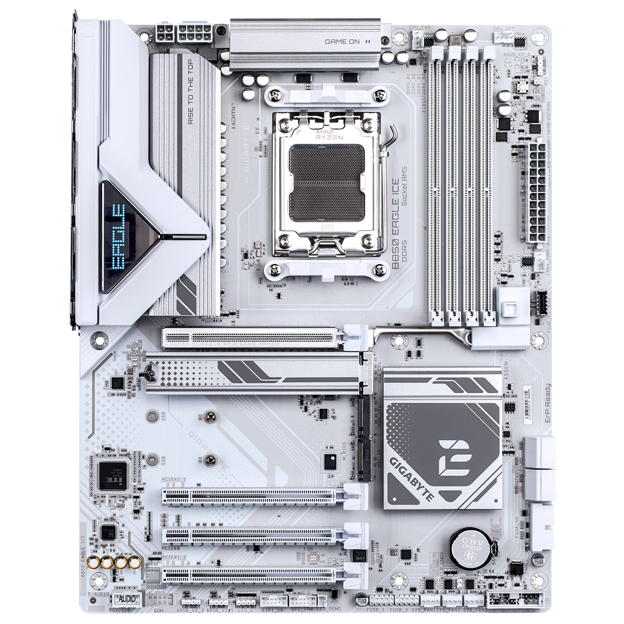 Gigabyte B850 EAGLE ICE - Motherboard - ATX - Socket AM5 - AMD B850 Chipsatz - USB-C 3.2 Gen 1, USB 3.2 Gen 2, USB 3.2 Gen 1 - Gigabit LAN - Onboard-Grafik (CPU erforderlich)