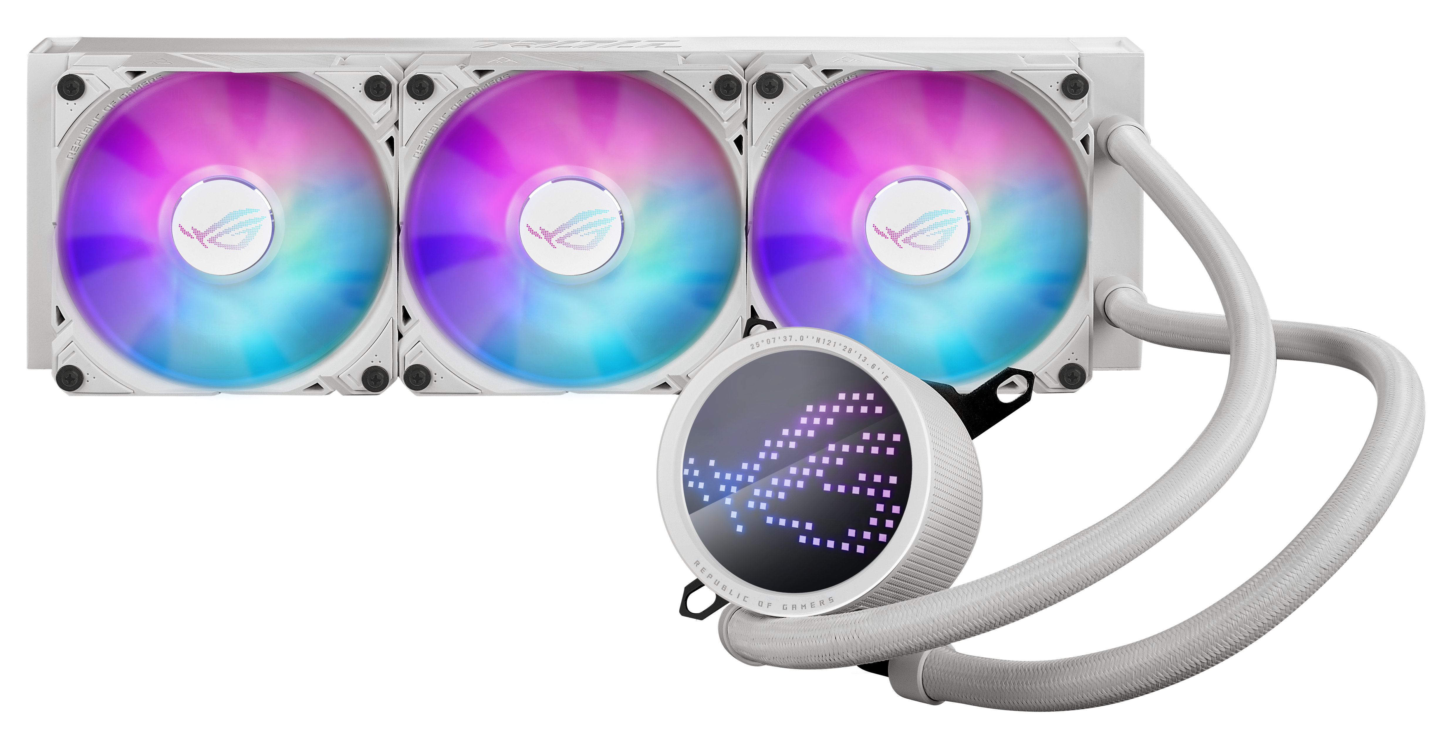 ASUS ROG RYUO III 360 ARGB - White Edition - Prozessor-Flüssigkeitskühlsystem - Kühlergröße: 360 mm - (für: AM4, LGA1200, LGA1700, AM5, LGA115x Socket)