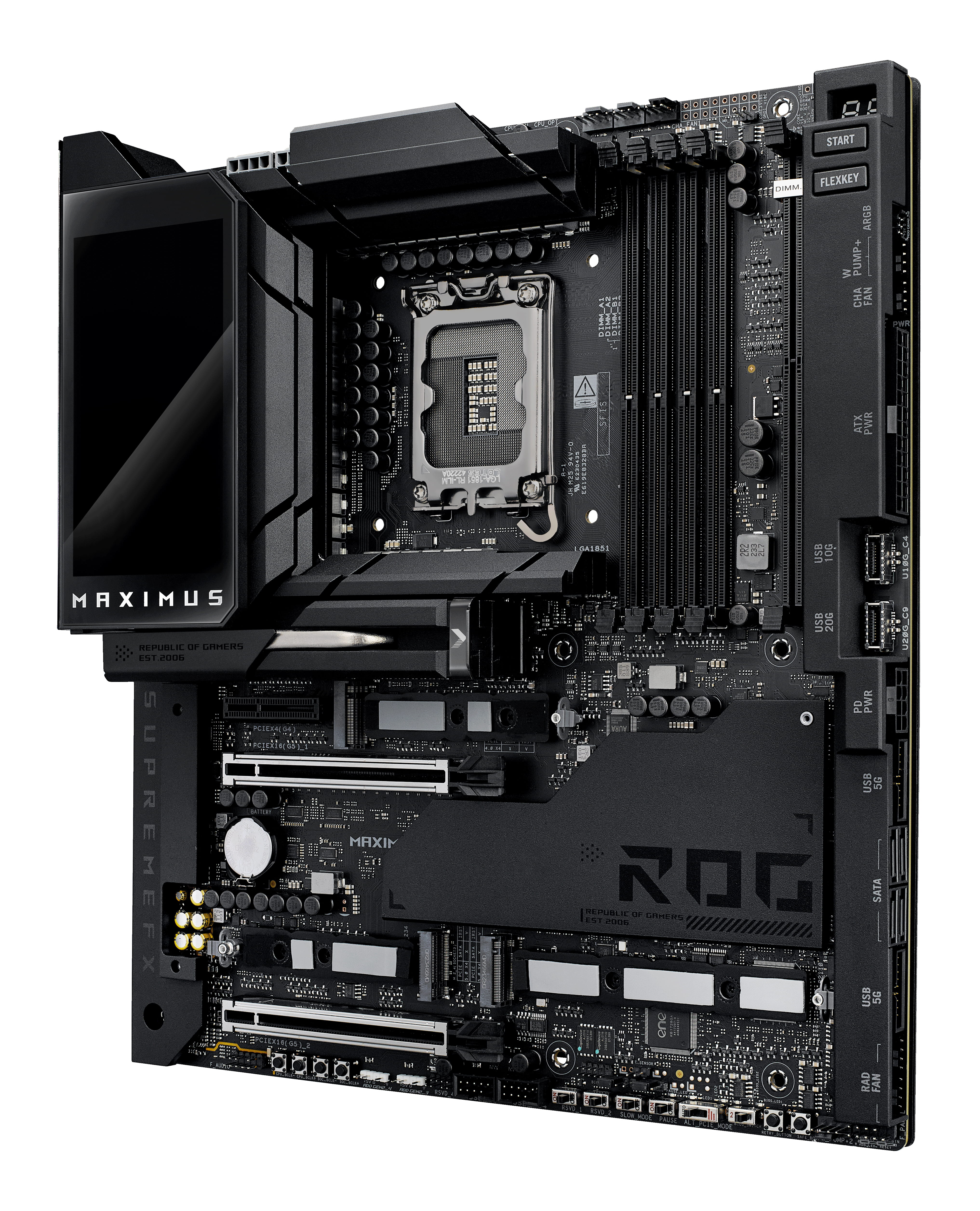 ASUS ROG MAXIMUS Z890 EXTREME - Motherboard - ATX - LGA1851-Sockel - Z890 Chipsatz - USB4, USB 3.2 Gen 1, USB-C 3.2 Gen2, USB 3.2 Gen 2 - Wi-Fi 7, Bluetooth, 10 Gigabit LAN - Onboard-Grafik (CPU erforderlich)