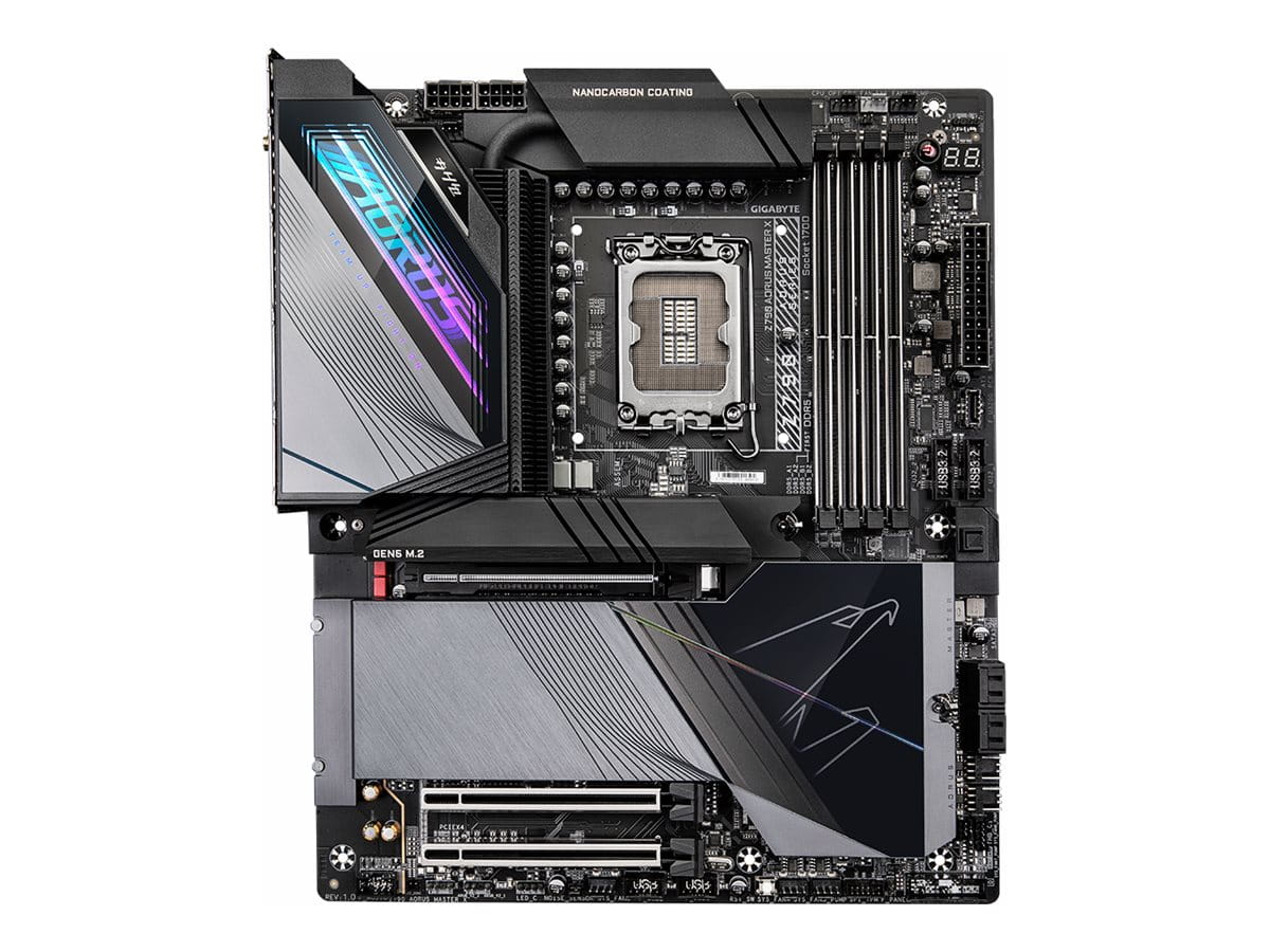 Gigabyte Z790 AORUS MASTER X - 1.0 - Motherboard - E-ATX - LGA1700 Sockel - Z790 Chipsatz - USB 3.2 Gen 1, USB 3.2 Gen 2, USB-C Gen 2x2, USB-C 3.2 Gen 1 - 10 Gigabit LAN, Bluetooth, Wi-Fi 7 - Onboard-Grafik (CPU erforderlich)