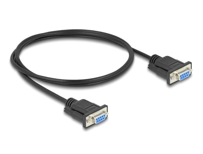 Delock Serielles RS-232-Kabel - DB-9 (W) schraubbar zu DB-9 (W)