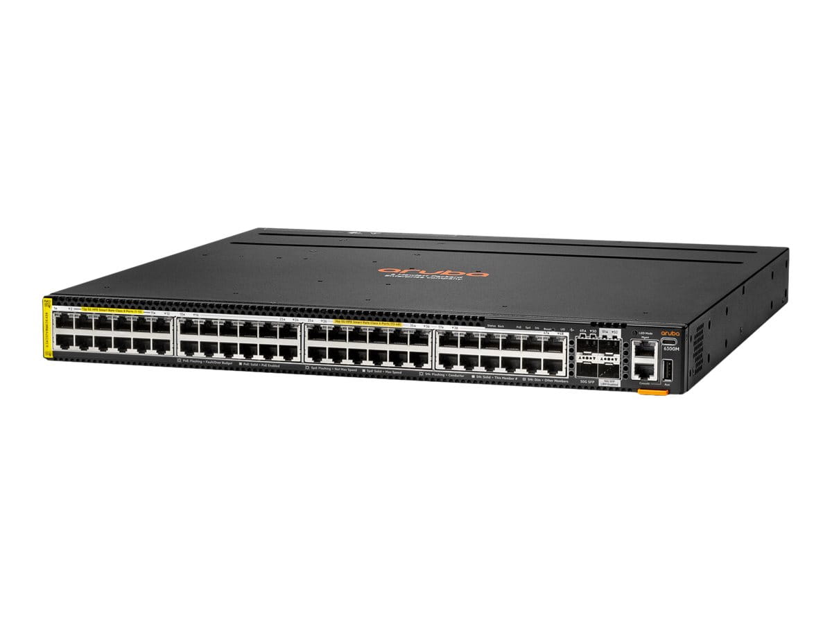 HPE Aruba Networking 6300M - Switch - L3 - managed - 48 x 100/1000/2.5G/5G (PoE++)
