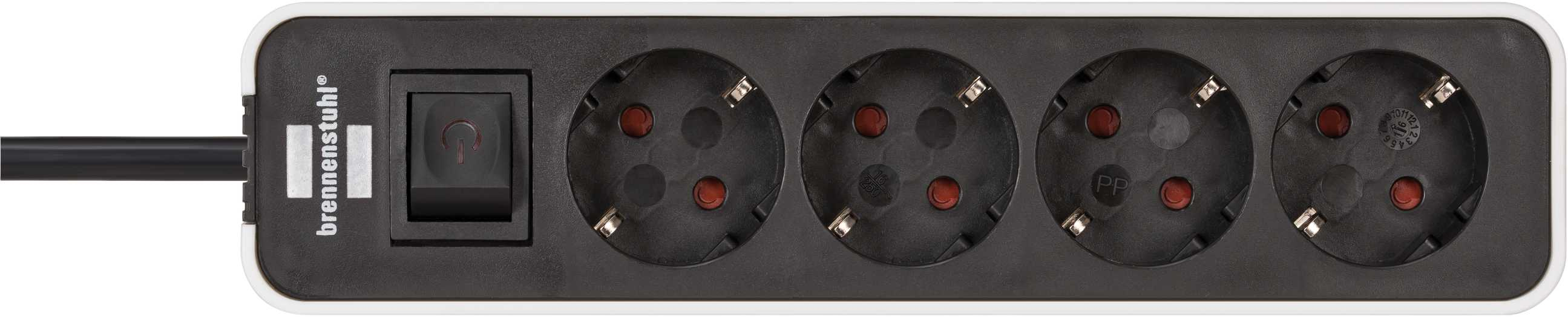 Brennenstuhl 1153240020, 1,5 m, Drinnen, IP20, Weiß, 4 AC-Ausgänge, 90 mm