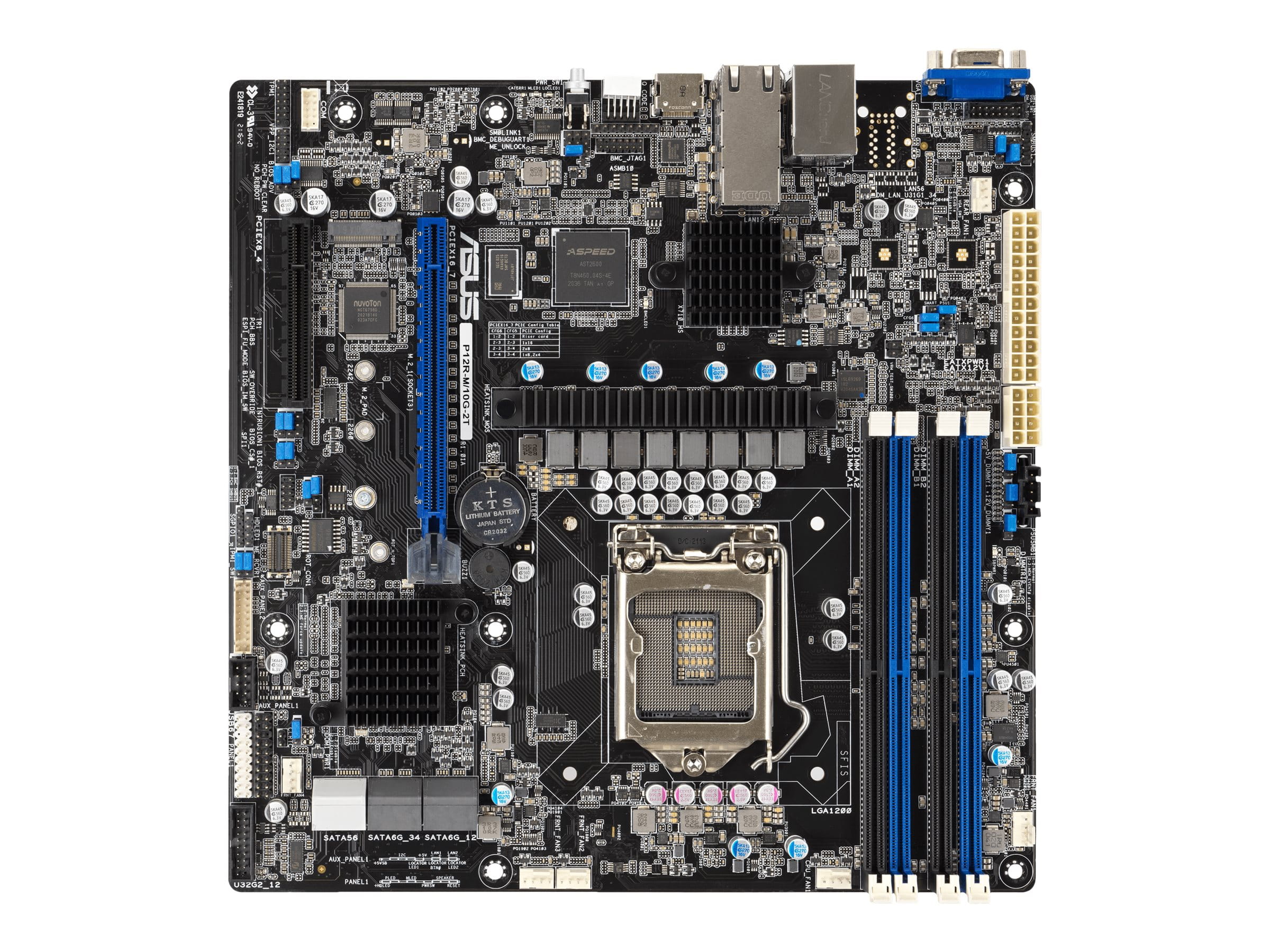ASUS P12R-M/10G-2T - Motherboard - micro ATX