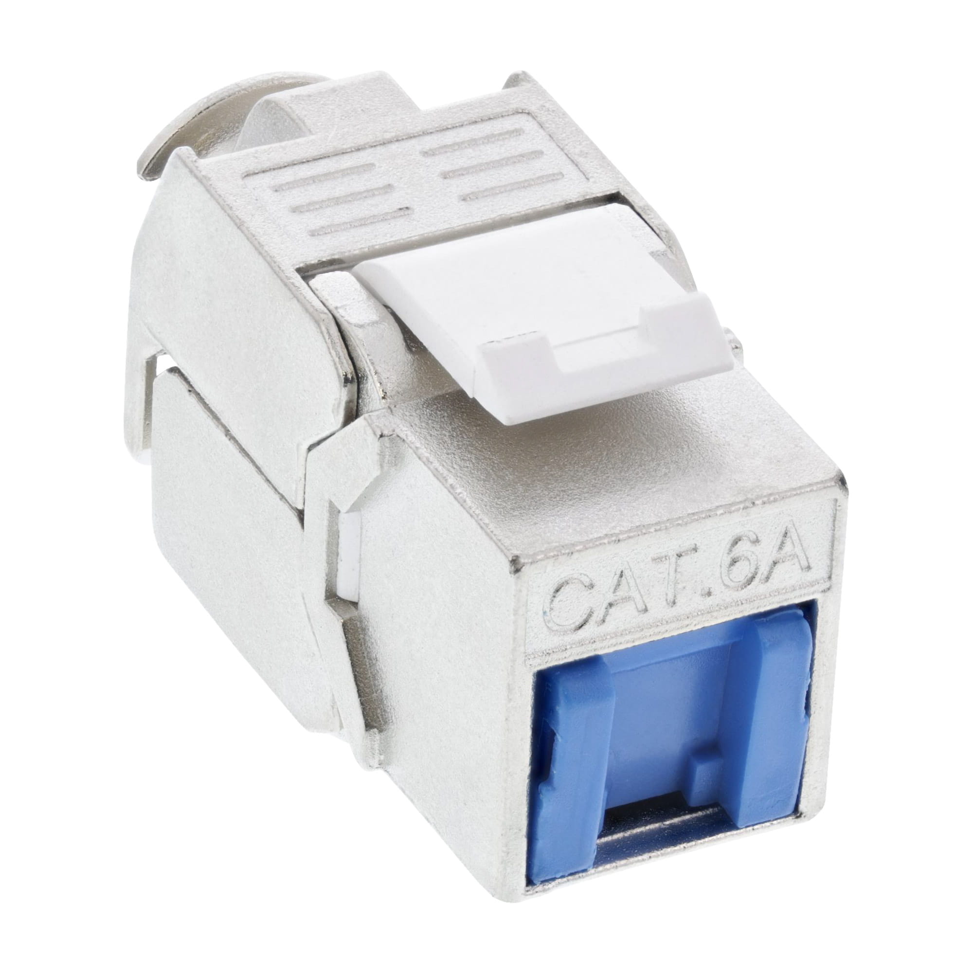 InLine Keystone RJ45 Buchse - SNAP-In - Cat.6a - mit Staubschutz blau