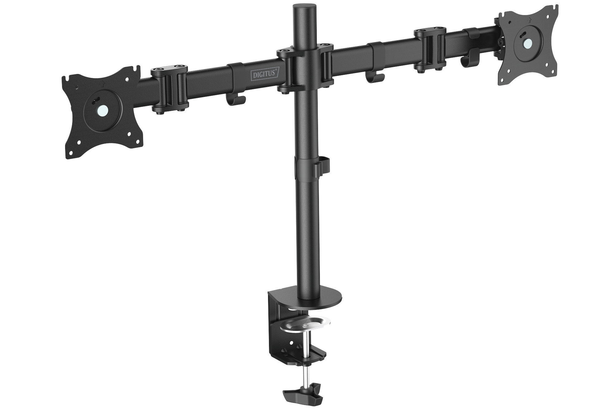 DIGITUS Dual Monitorhalter mit Klemmbefestigung