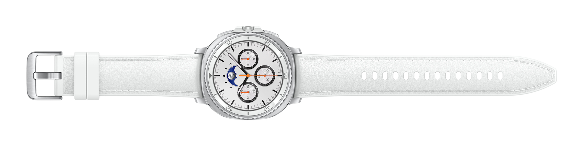 Samsung Galaxy Watch8 Classic - 46 mm - intelligente Uhr mit Hybridband - Hybrid-Eco-Leder - Bandgröße: S/M/L - Anzeige 3.4 cm (1.34")