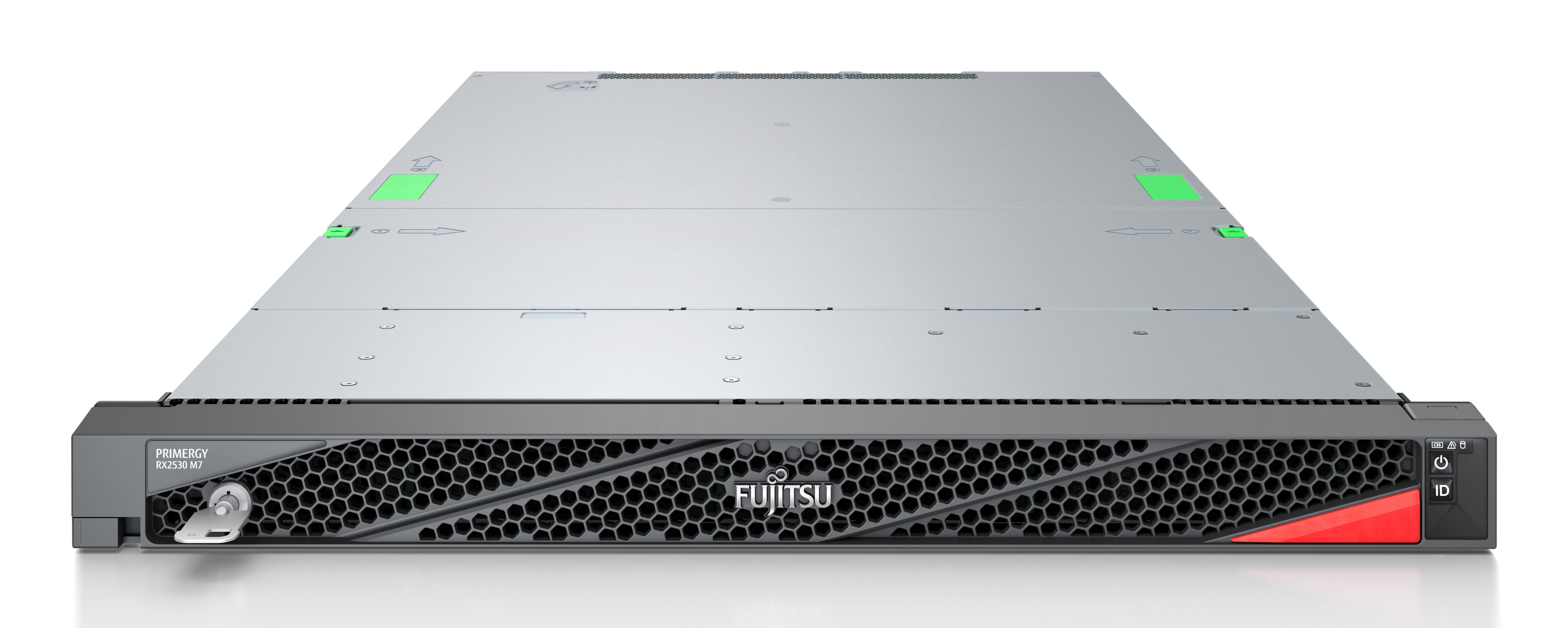 Fsas Technologies Fujitsu PRIMERGY RX2530 M7 - 1U - zweiweg - 1 x Xeon Silver 4510 / 2.4 GHz - RAM 32 GB - SATA - Hot-Swap 6.4 cm (2.5")