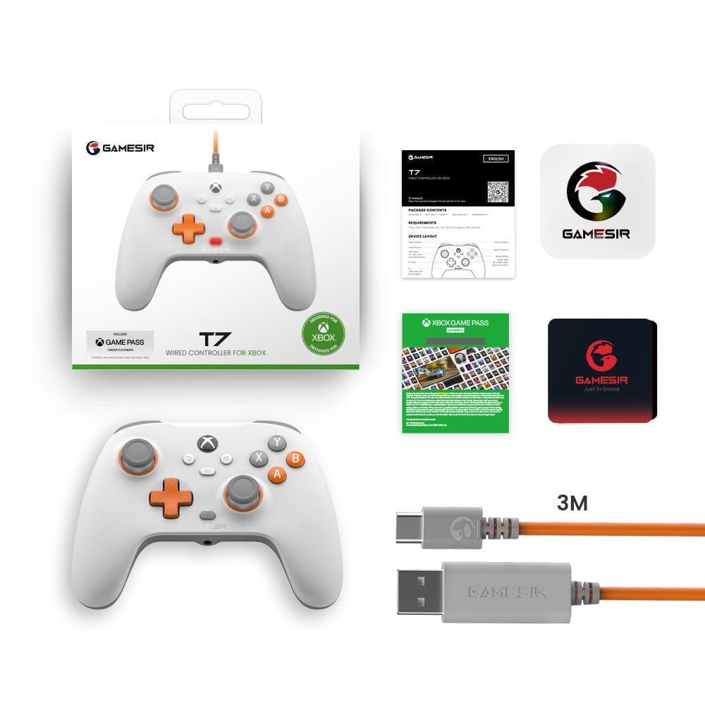 GameSir T7, Gamepad, PC, Xbox One S, Xbox One X, Xbox Series S, Xbox Series X, D-Pad, Menü-Taste, Modus-Taste, Analog / Digital, Kabelgebunden, USB